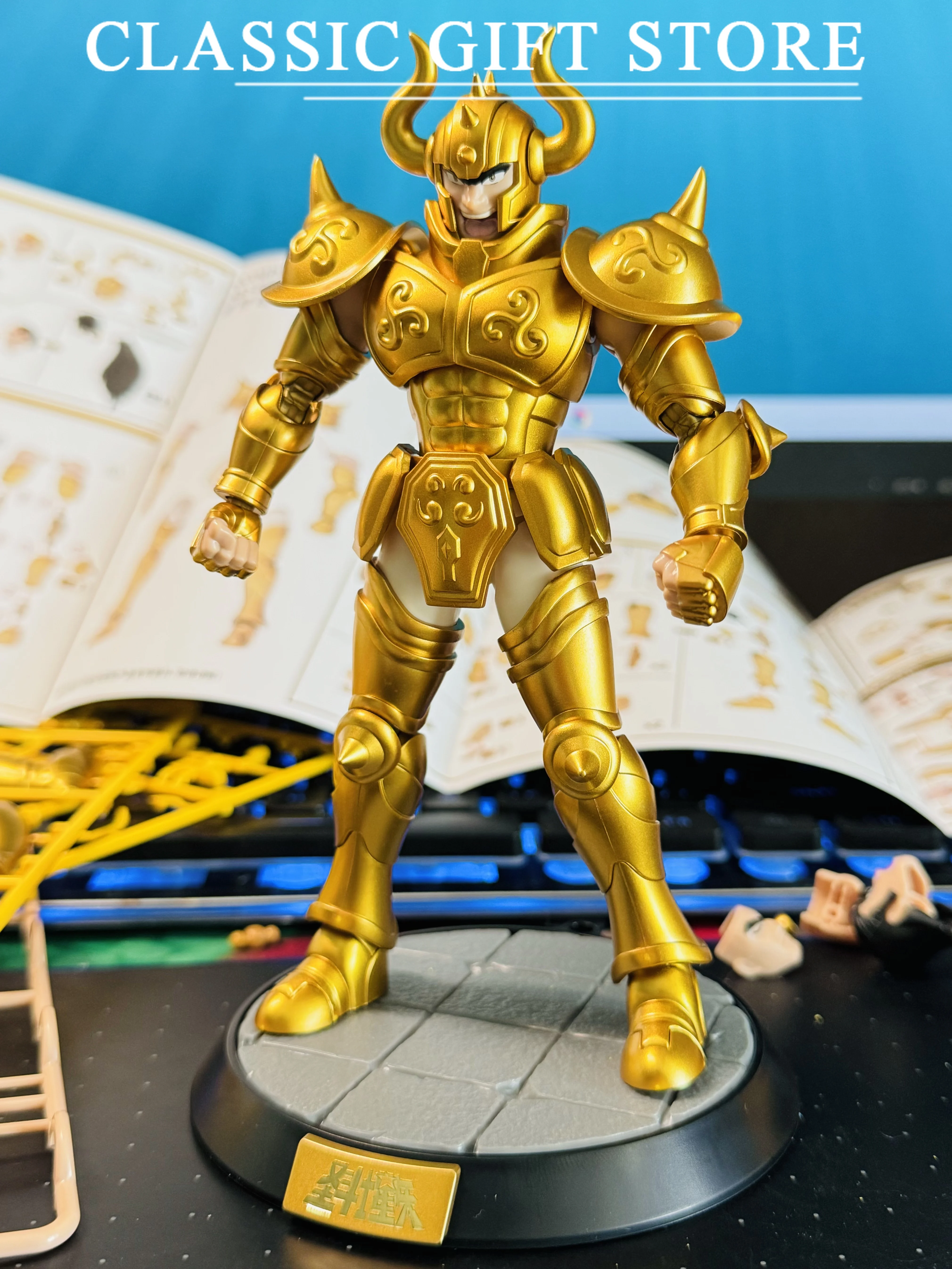

Original Saint Seiya Taurus Aldebaran Aiolos Action Figure Champion Class Toy Assembly Model Kit Model Doll Collection Gift