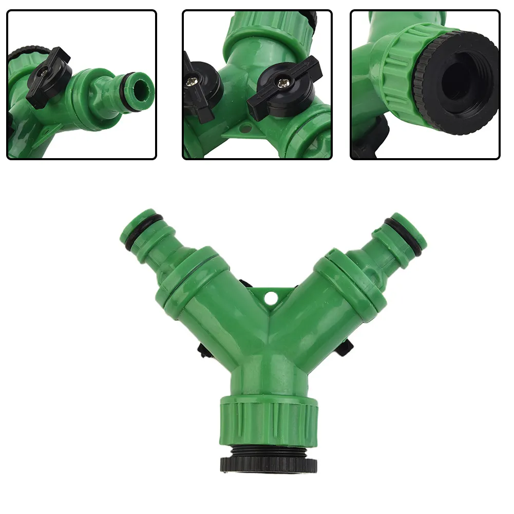 Connector Hose Pipe Splitter Irrigation Valve Plastic 2 Way Connector For BSP Outside Taps Agricultural Irrigation