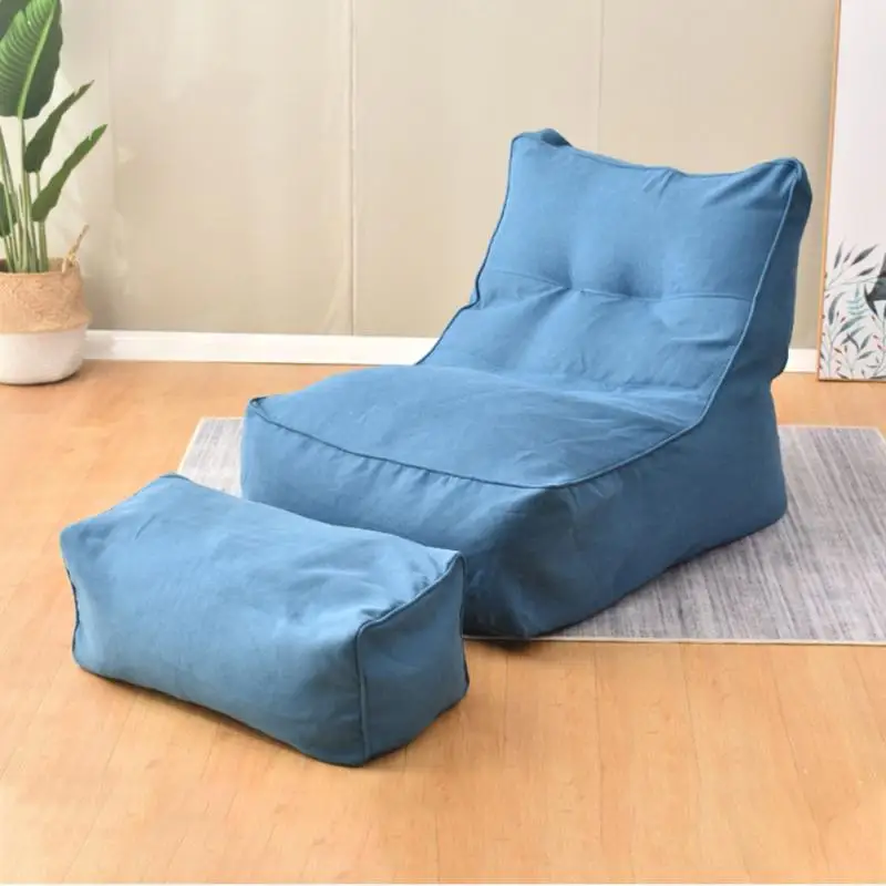 

Bean Bag Soft Bedroom All Seasons Lazy Sofa Cover Lounger Seat Protective Living Room Pouf Home Solid Washable Pedal Slipcover