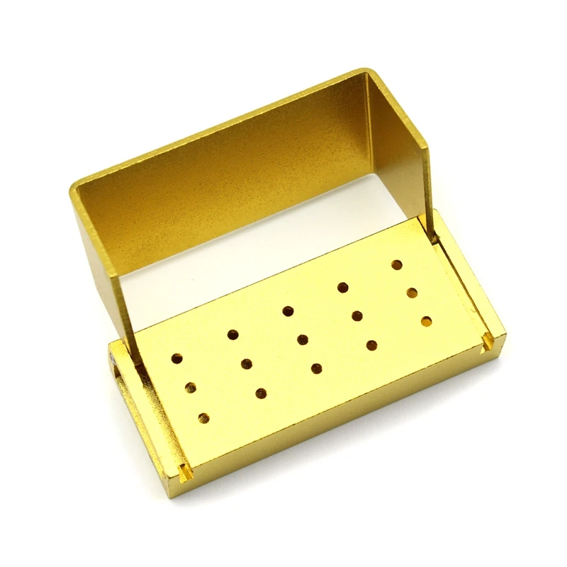 15 Holes durable Disinfection Instrument Holder Dental Burs Holder All- Aluminum Autoclave Holder FG Bur Box Dental Supplies