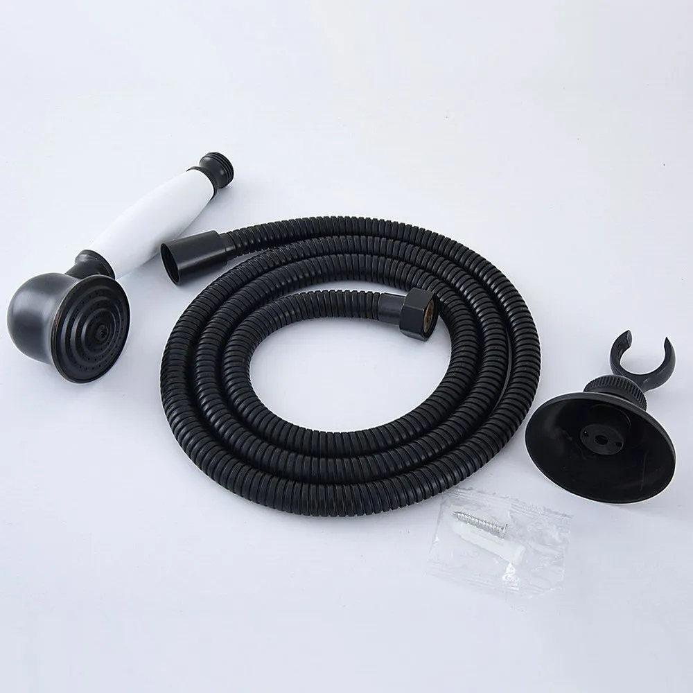 

Oil Rubbed Bronze Shower Head Set With shower holder And 1.5 M Plumbing Hose Rainfall hand held Shower Head Water Saving Nhh063