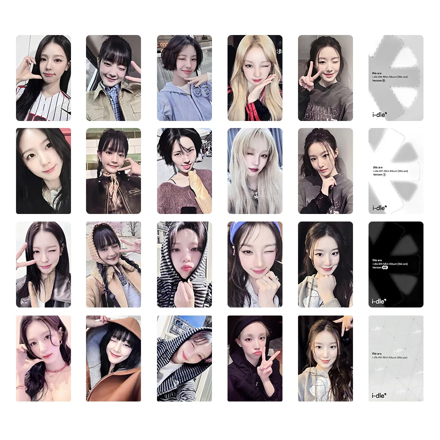 

Retro Style Kpop Lomo Card Collectible Cards Celebrity Merchandise Idol Portrait Photo Fan Collection Cards Set