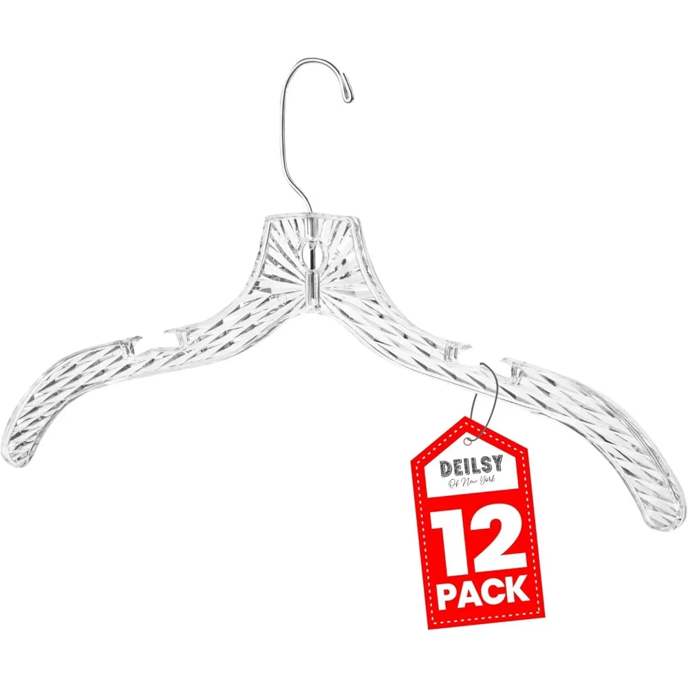 

Clothes Hangers Plastic Set of 12 Pack Heavy Duty Hangers Dresses, T-Shirts Shirt Dress Blouse Hangers for Closet Organization C