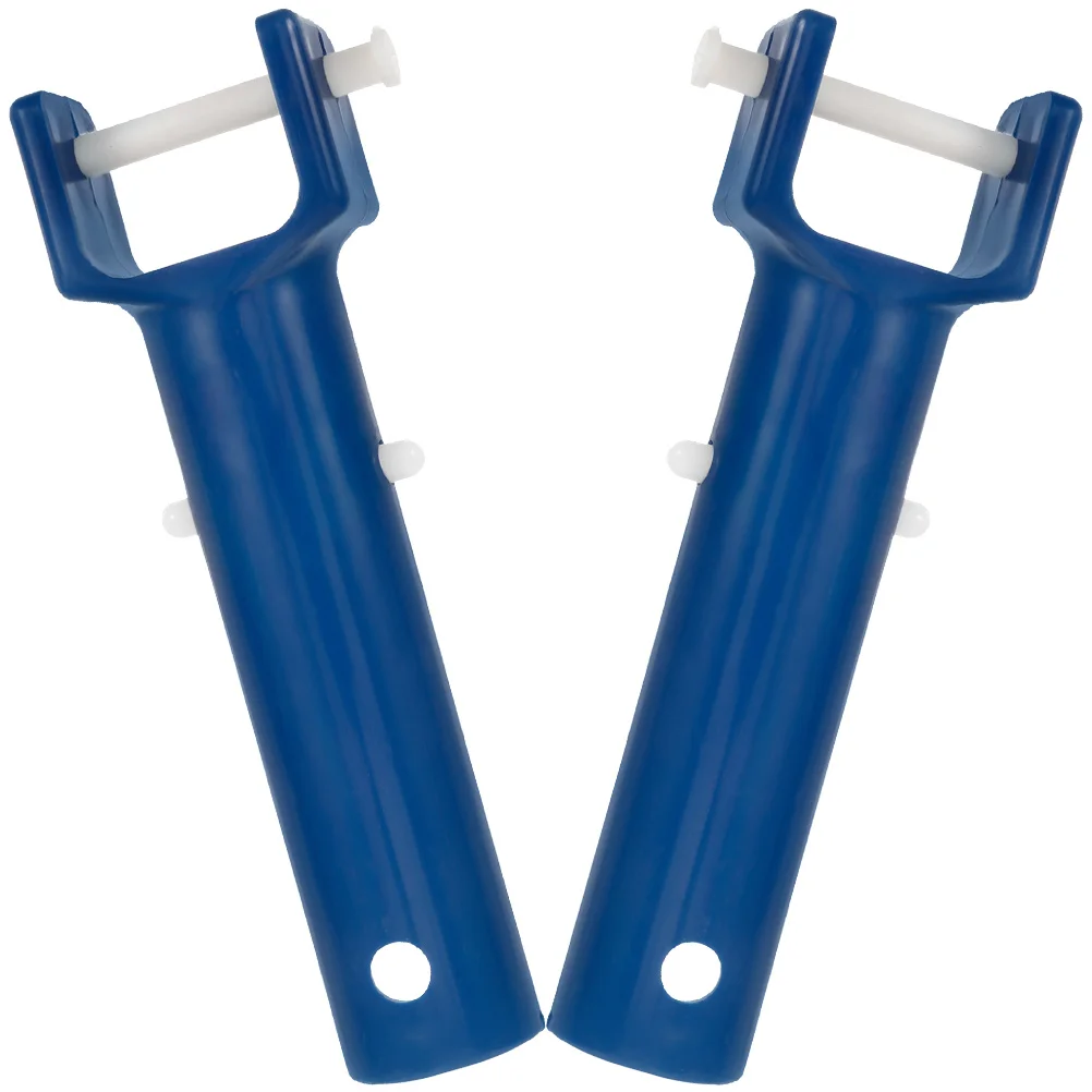 

2pcs Pool Vacuum Suction Head Accessories Replacement Handle Cleaning Tool Swimming Pool Blue Handle Durable Plastic Kit