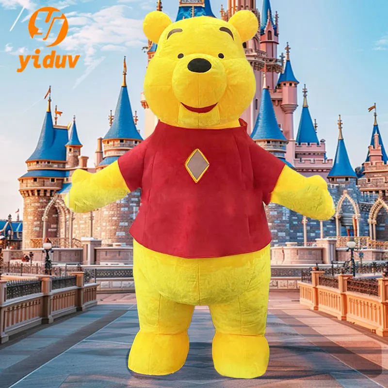 Giant Winnie the Pooh Bear Mascot Inflatable Costume Cartoon Character Cosplay Fancy Dress Birthday Party Performance Props