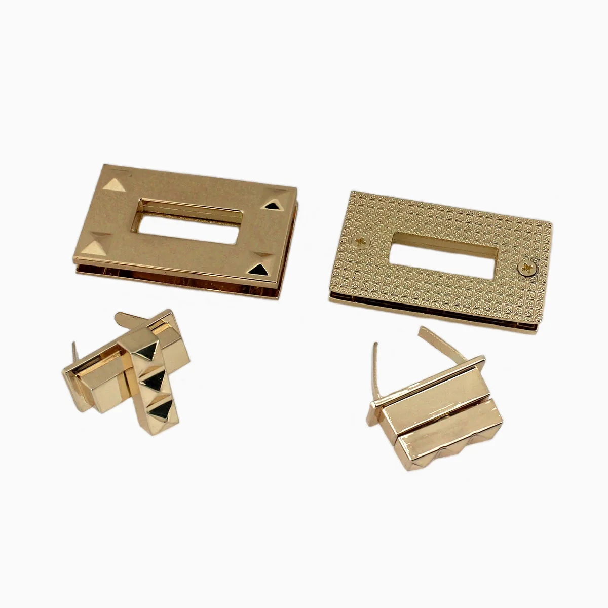 1pcs Fashion Metal Turn Lock Rectangular Twist Lock Clasp for Handbag Bag Purse Luggage Hardware Closure Bag Parts Accessories