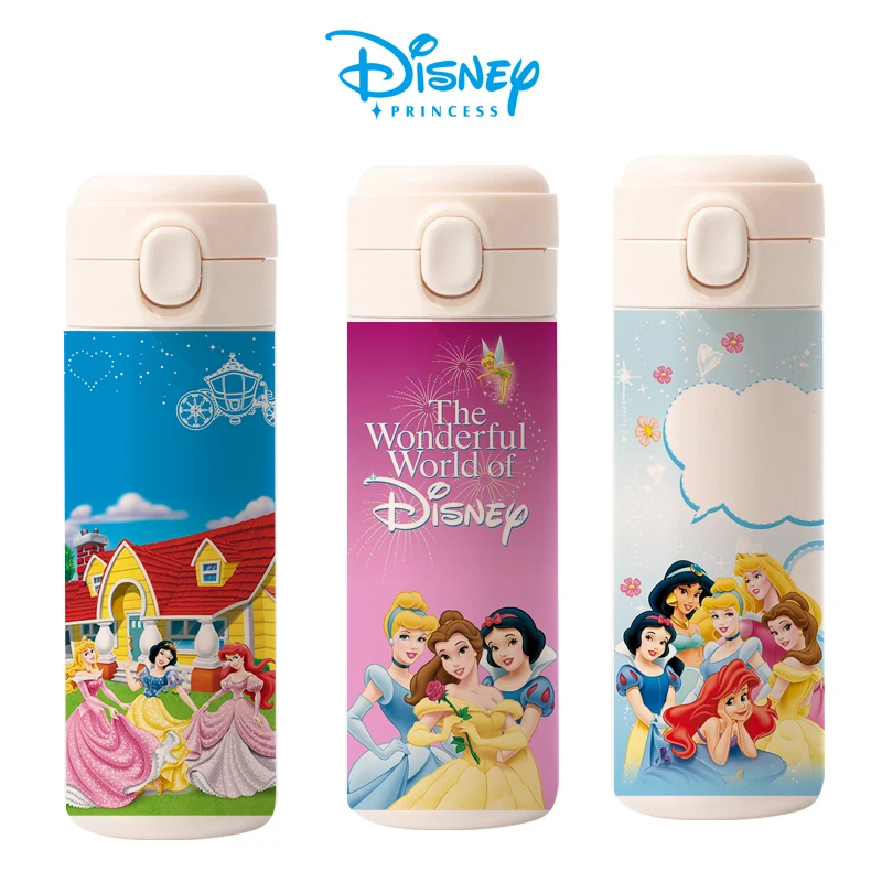 420Ml Disney Vacuum Thermos Snow White Girls Children's Cute Gifts School Thermos Cup Baby Bottle Children's Day Cartoon Anime