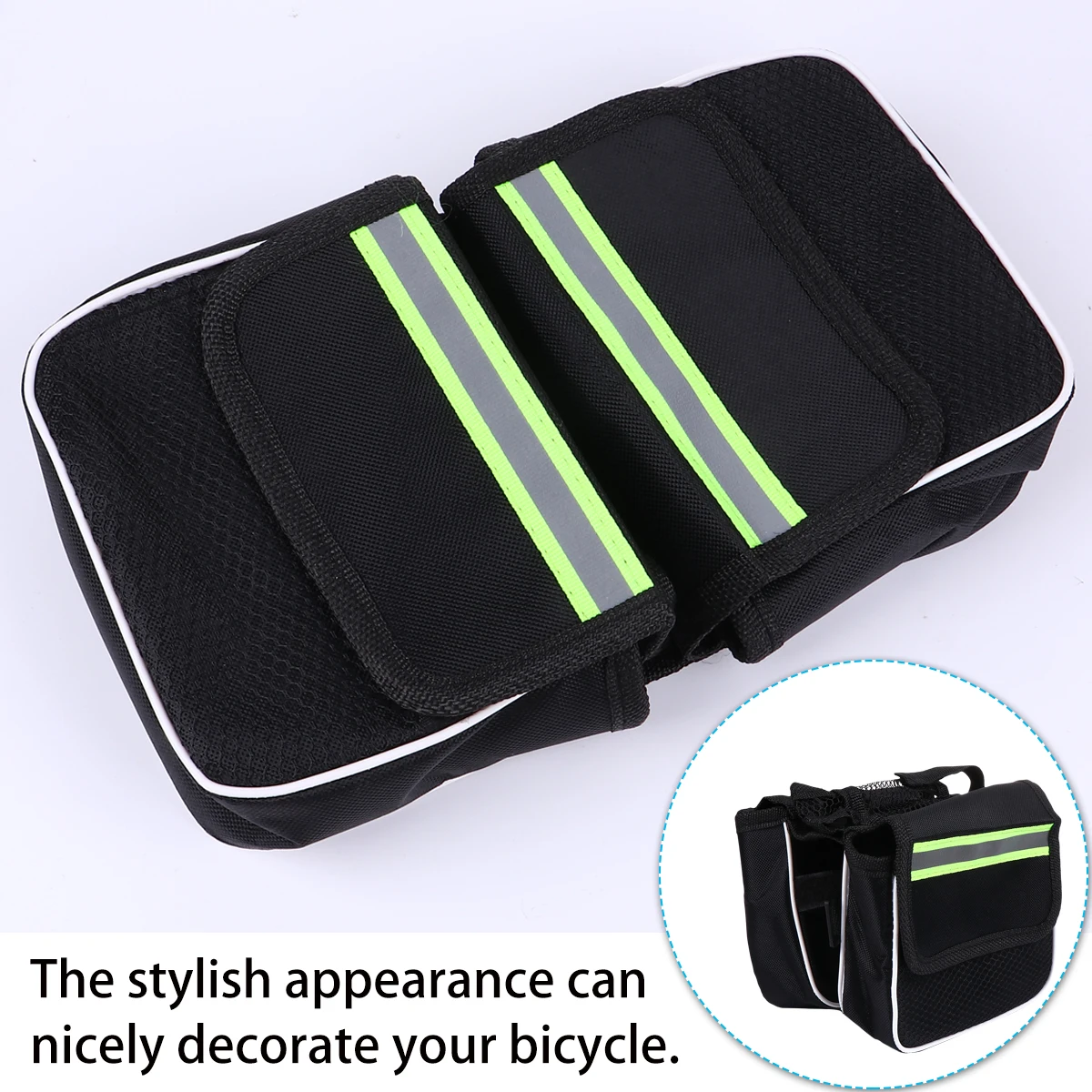 

2pcs Front Bike Bag Big Capacity Waterproof Durable Storage Pouch For Cycling Riding Mountable On Road Folding