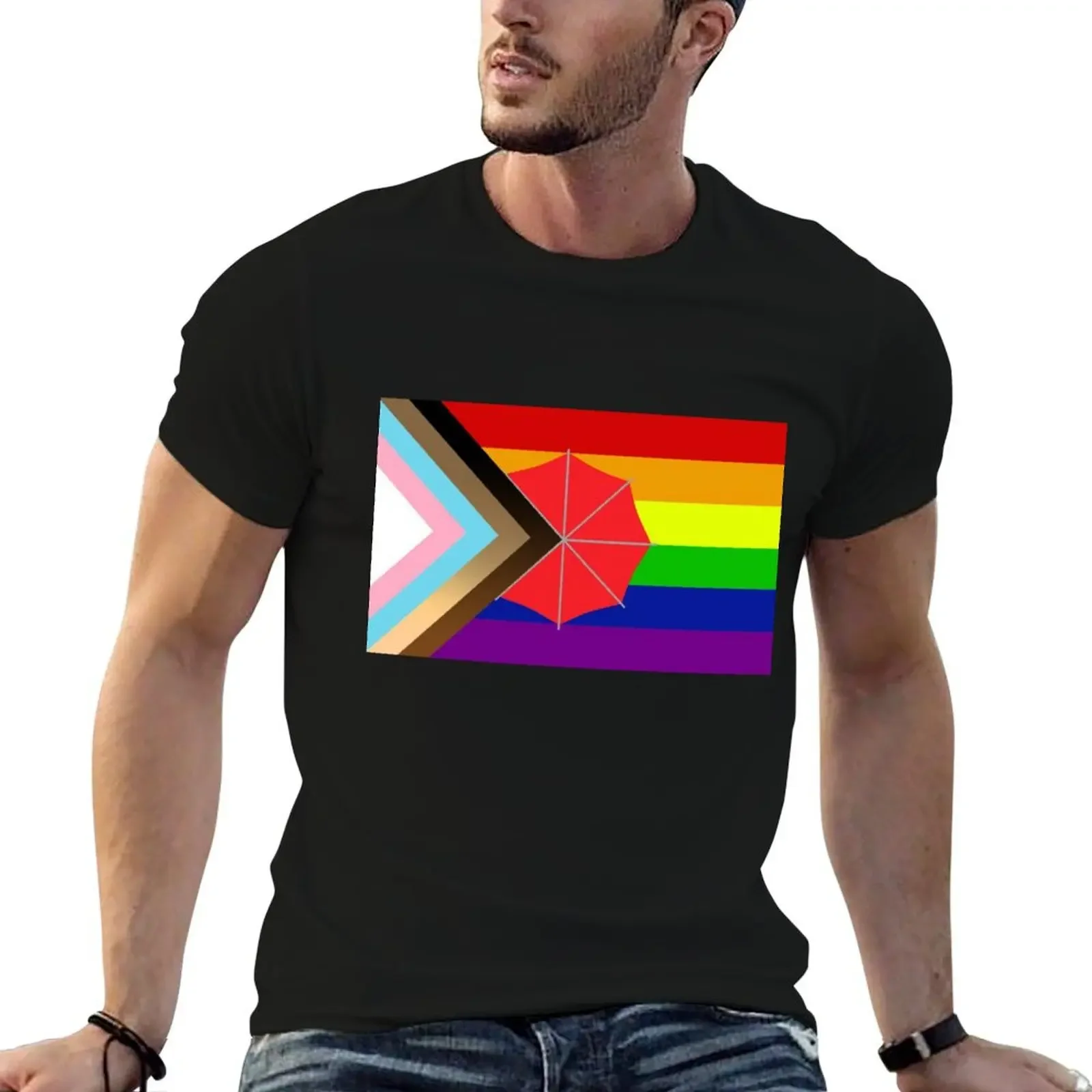 

inclusive flag T-Shirt fashion shirts quick drying men t shirt