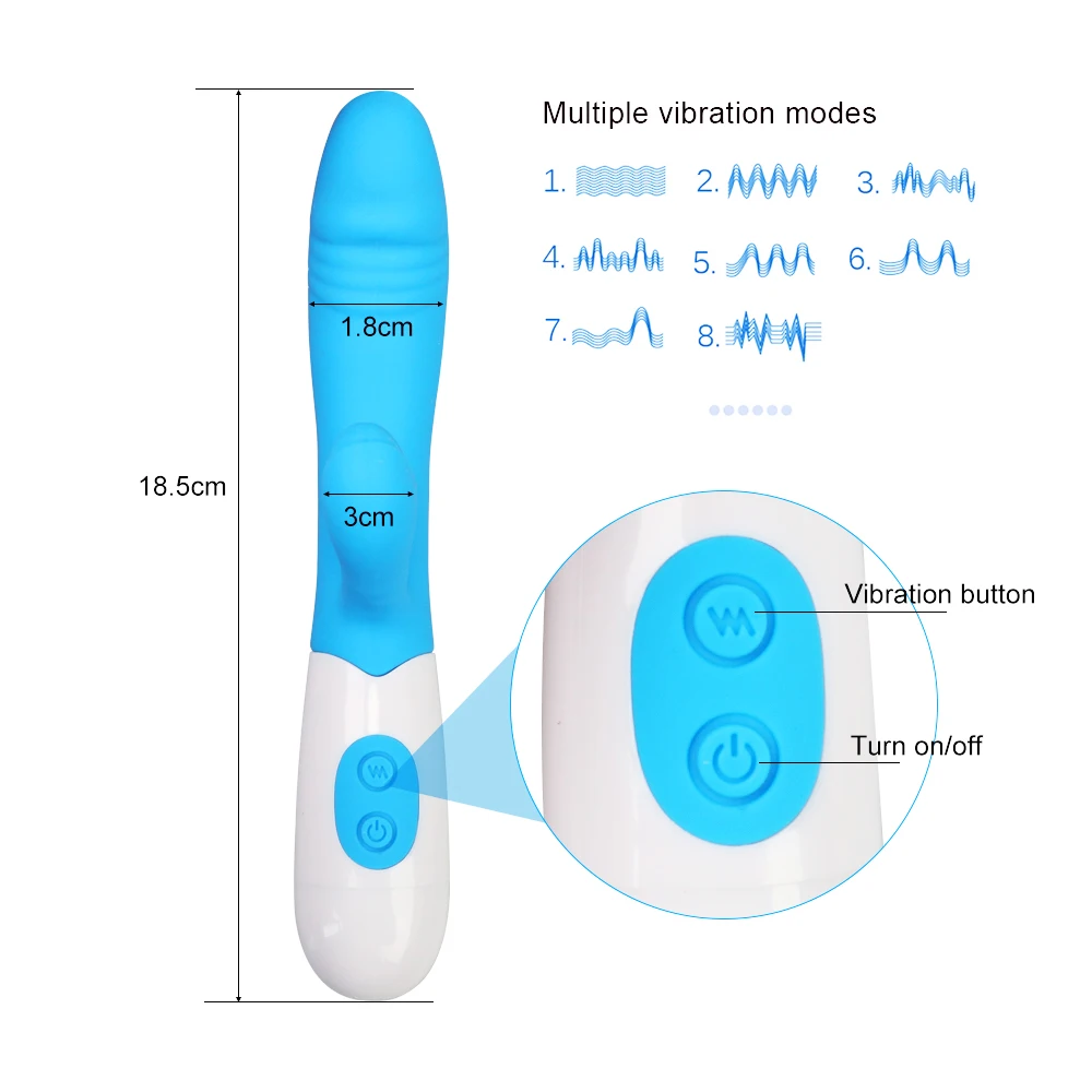 Rechargeable Dildos AV Vibrator Dual Vibration G Spot Vagina Massager for Women Sex Toys strong Stimulation Clitoris Masturbator