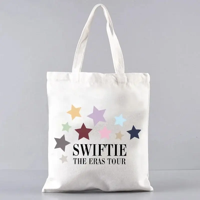 Swiftie Music Fans Shoulder Bags Women Large Capacity Graphic Shopping Bag No Zipper Girls Canvas Casual Harajuku Tote Handbag