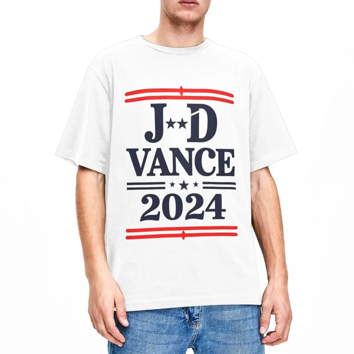 J D Vance 2024 Trump Vice President for Men Women T Shirts Vintage Tees Short Sleeve O Neck T-Shirts Cotton Printed Clothing