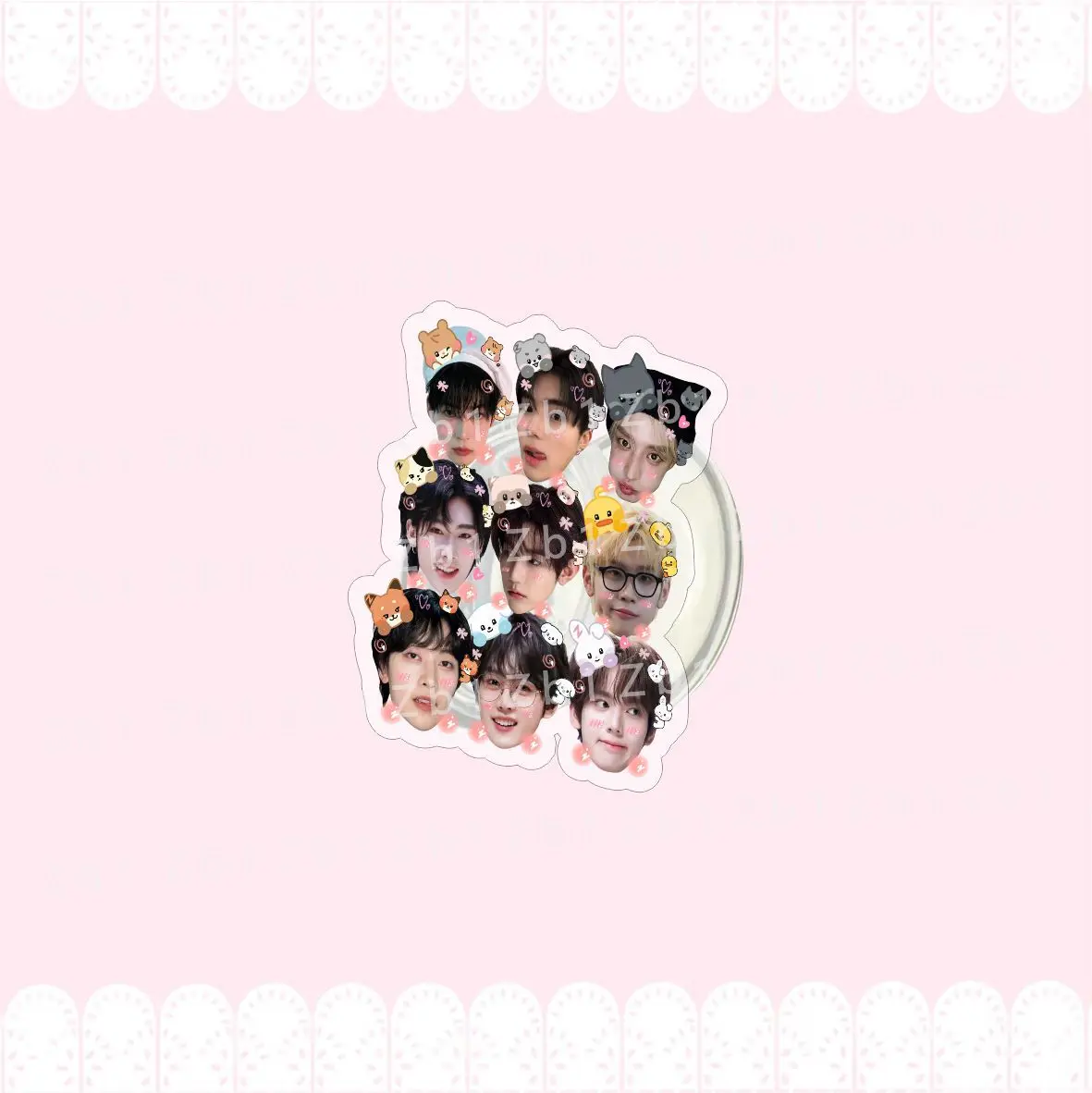 KPOP ZB1 حامل هاتف أكريليك Zeroni كارتون SMARTTOK ZhangHao ريكي ZEROBASEONE YuJin MATTHEW HANBIN هدايا المشجعين