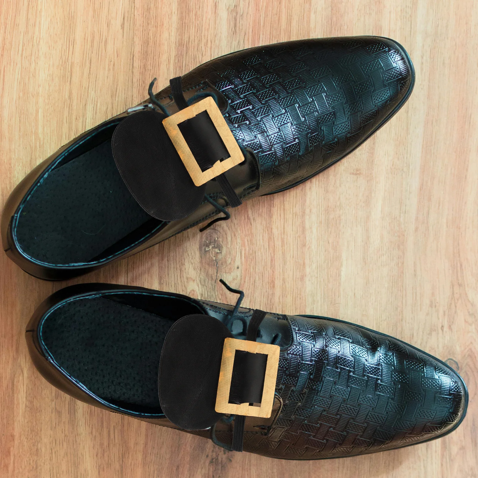 

1Pair Lawyer Shoe Covers Elegant for Historical Costume Accessories Men's Courtroom Dress Up Shoes Buckle Set