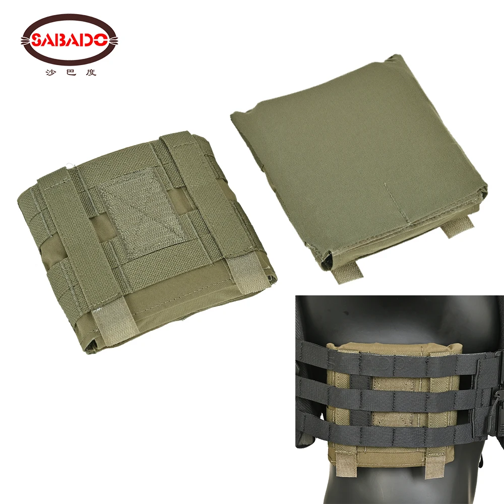 Tactical MOLLE Side Plate Pouch Set 6'' x 6'' Plates Ultralight Cummerbund  Armor Carrier Bag For TMC AVS LV119 JPC Hunting Vest