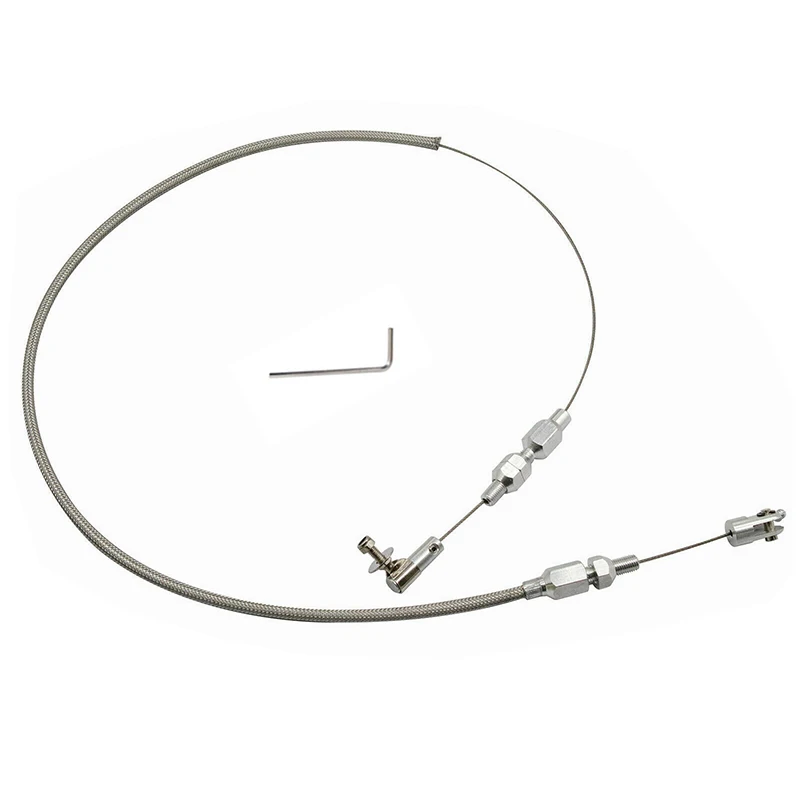 Cable de acelerador trenzado de 24 "LZ-TCB03 apto para Ford Mustang 302 5.0L 1986-1993 carburado seleccionar aplicaciones EFI