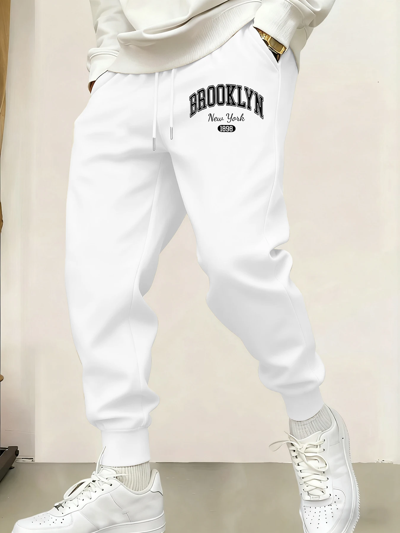 

Brooklyn New York 1898 Print Men Sweatpant Casual Britches Fashion Comfy Long Pants Trendy Basic Unisex Trousers Autumn Pant