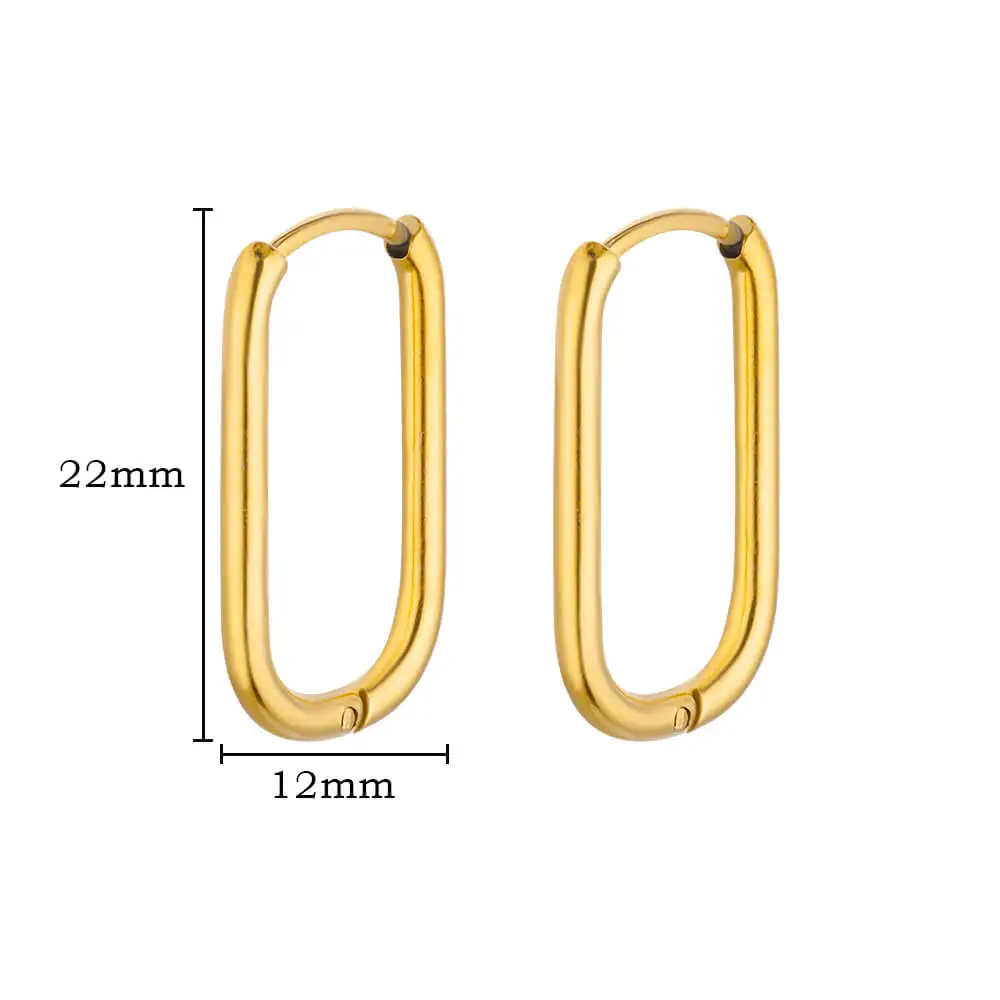 Stainless Steel Earrings for Women U-shaped Hoop Earrings 2024 Trend New in Korean Fashion Party Wedding Jewelry aretes mujer