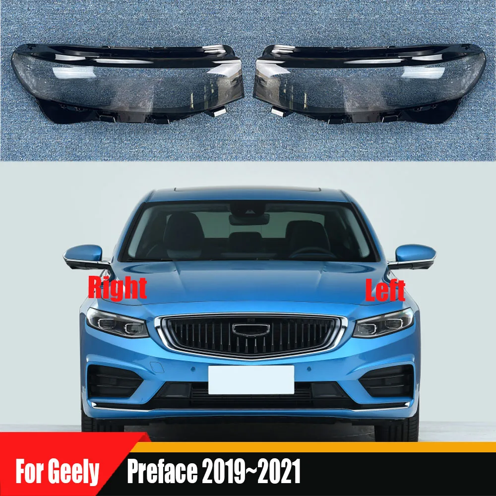 

For Geely Preface 2019~2021 Headlight Cover Transparent Lens Headlamp Shell Replace Original Lampshade Plexiglass