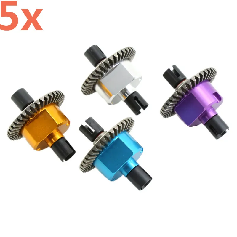 

5Pcs Aluminum Alloy RC Cars 1/10 R/C Model Diff. Gear Complete 38T 02024 HSP Spare Upgrade Parts Accessories