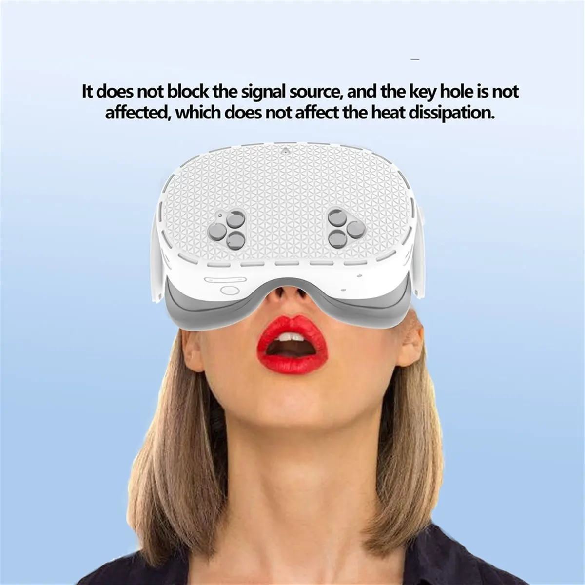 fine Silicone Protective Case for Meta Quest 3S - Anti-Collision Host Protective Cover, VR Accessories Grey&White