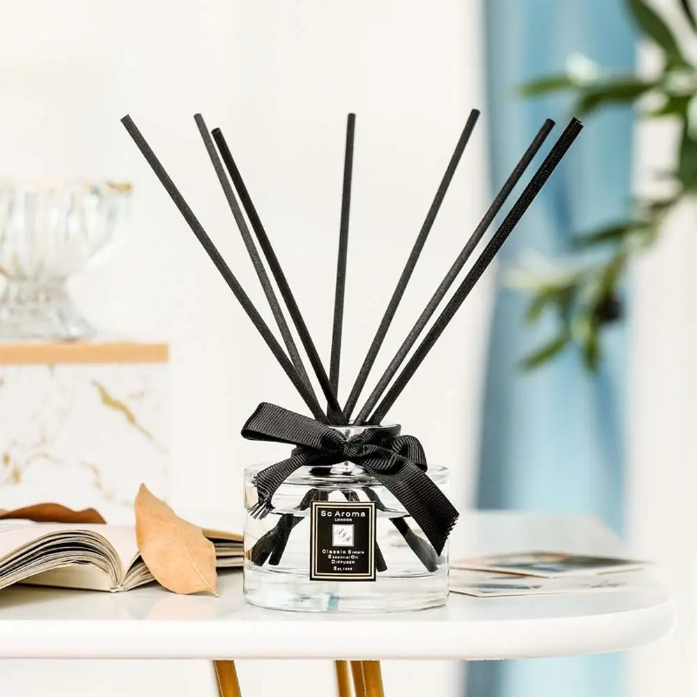 Essential Oil Rattan Handmade Black Diffuser Sticks Replacement Fiber Home Decor Aromatherapy