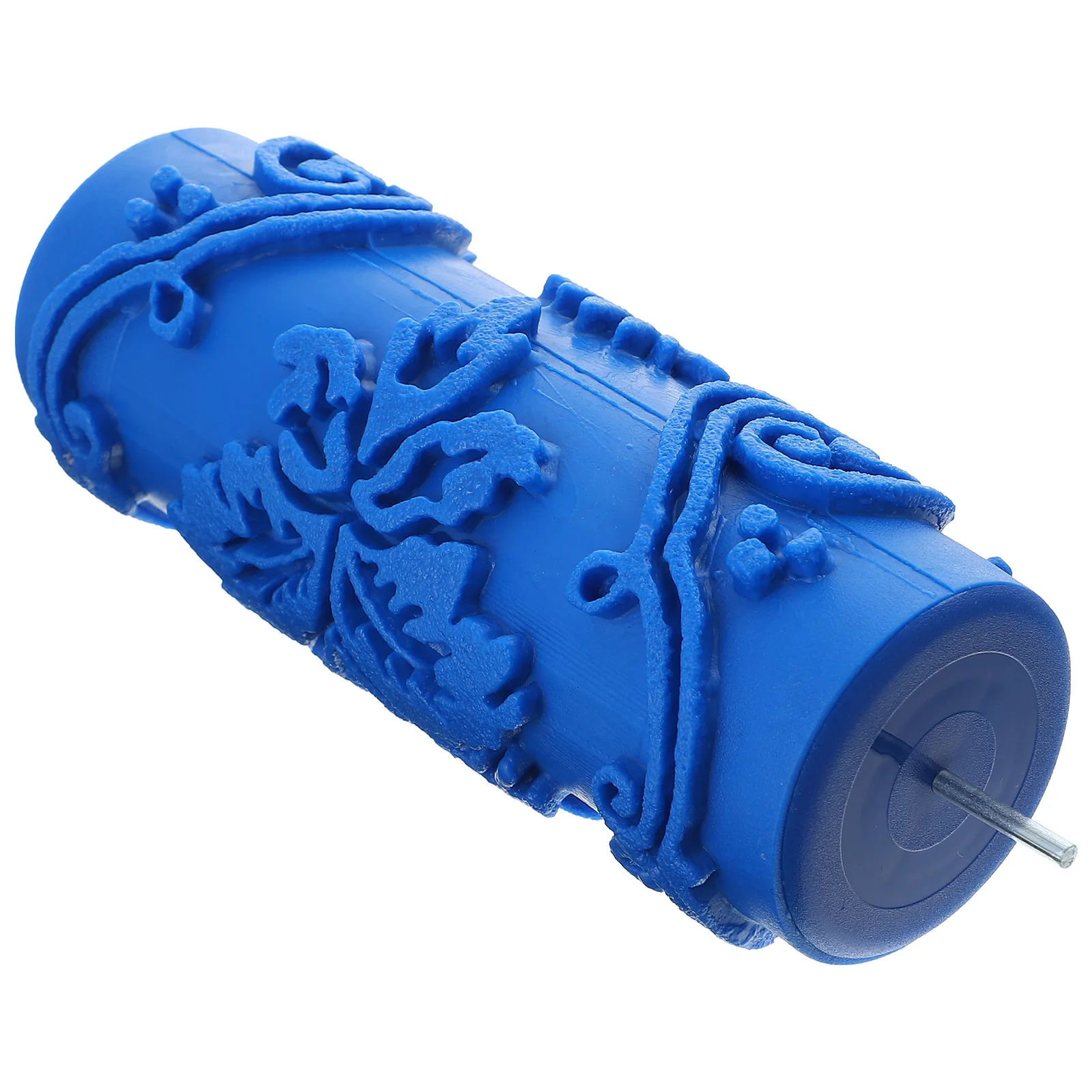 

5 Inch Wall Decoration Painting Roller Blue 15x5 1cm Durable Rubber Metal Texture Paint Flower Pattern