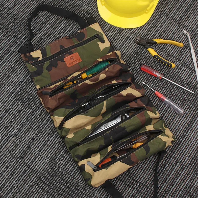 New Tool Bag Scroll Tool Storage Bag Suitable for Workers Engineers Maintenance Tools Camping Detachable Multifunctional Bag