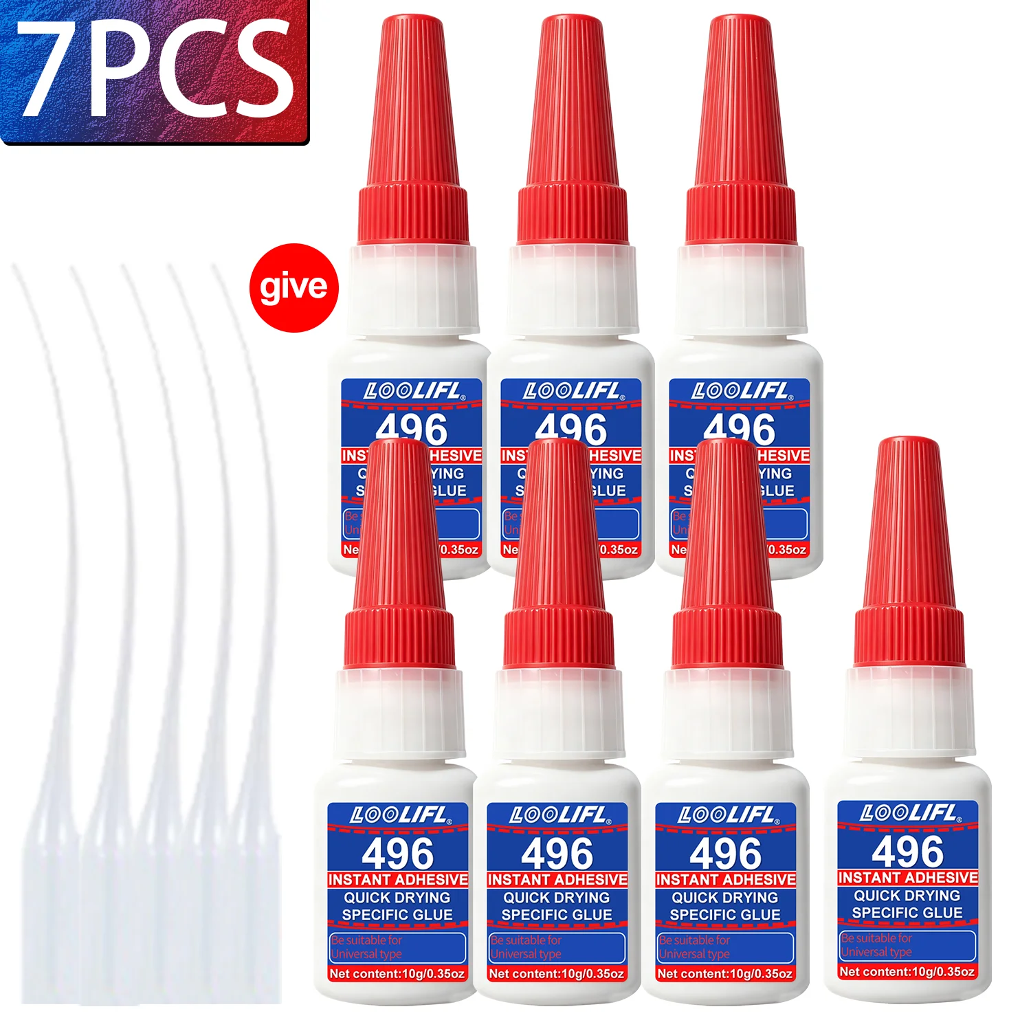 LOOLIFL 10ML Sterke Lijm Vloeibare Transparante Superlijm Instant Sneldrogend Voor Bond Plastic Hout Metaal Ambachten Reparatie Gereedschap