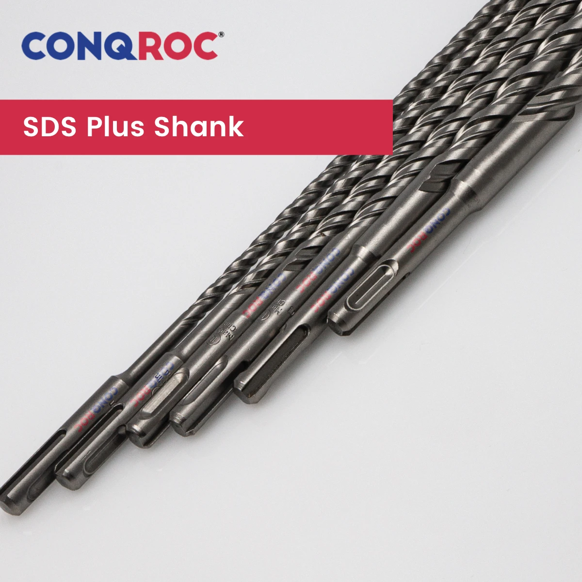 مجموعة لقم ثقب البناء SDS Plus Shank Length-260mm 6-Size Carbide-Cross-Tip Diameter-6&8&10&12&14&16mm للمطرقة الكهربائية