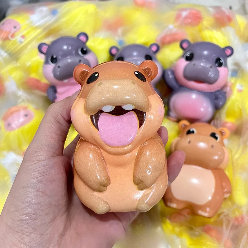 Soft Little Hippo Decompression Toys Slow Rising Cute Squeeze Toys For Kids Animal Squeeze Toys For Kids
