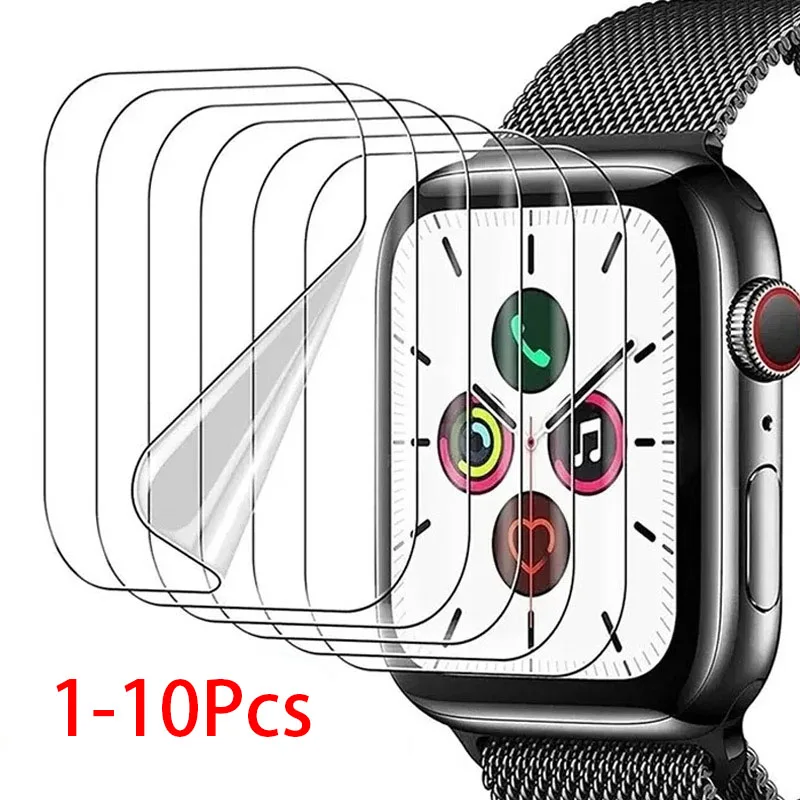 هيدروجيل واقي للشاشة فيلم لساعة أبل 10 9 8 7 6 SE 543 46 مللي متر 42 مللي متر 45 44 41 40 38 مللي متر وليس الزجاج ل iWatch Ultra 2 49 مللي متر #1