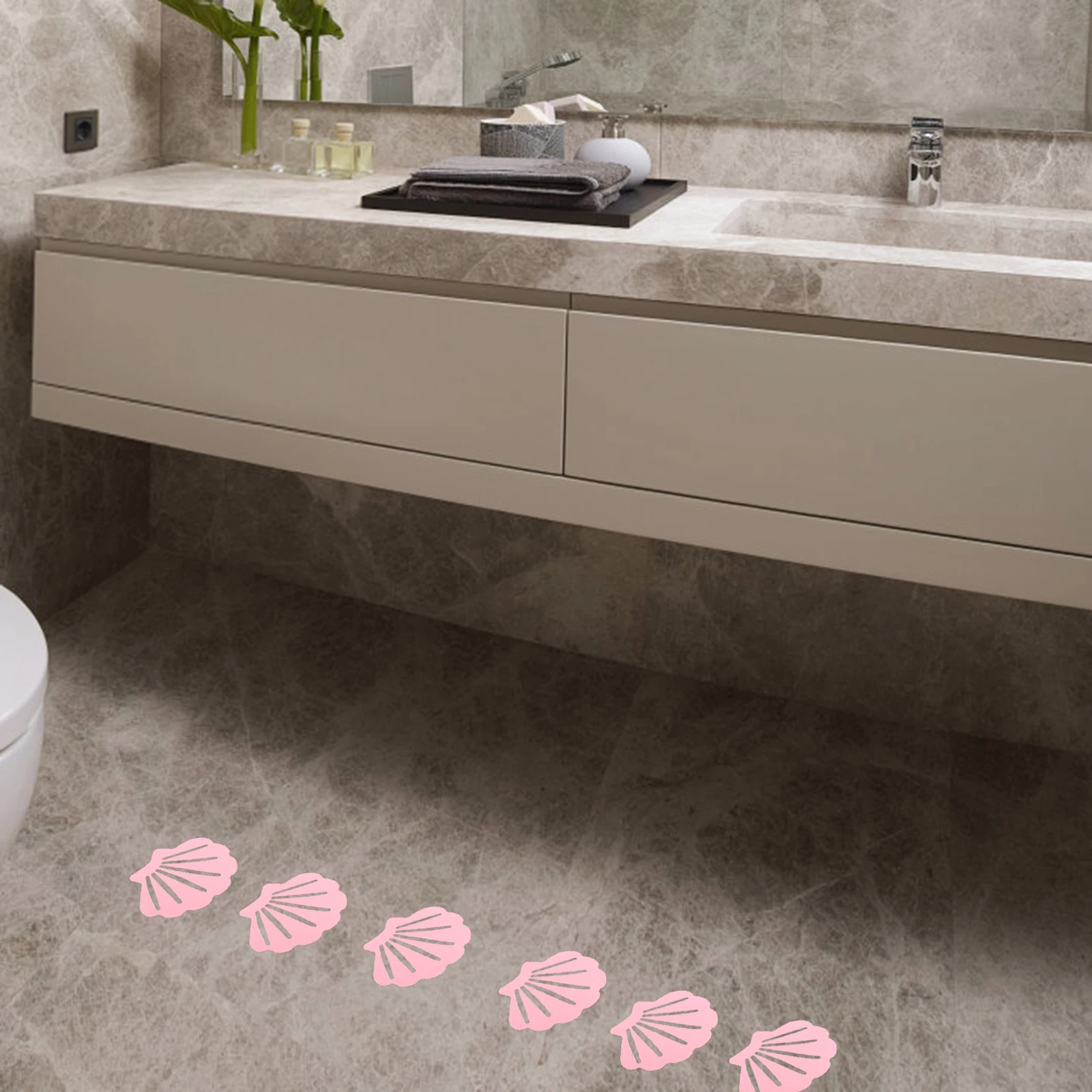 

12Pcs Shell Shape Bathtub Anti Slip Stickers Strong Adhesive Bathroom Shower Non Skid Safety Decals Bathtub Non Slip Stickers