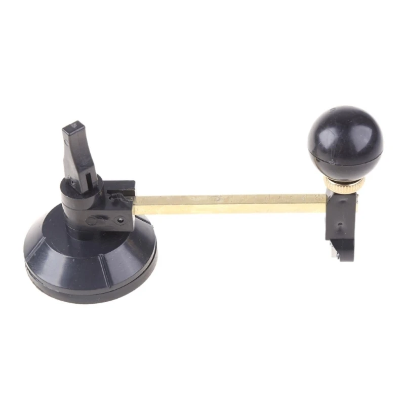 31GJ Convenient 6-Wheel Glass Cutter High-precision Circle Glass Cutter Compasses Cutting for w/ Suction Cup for Indu