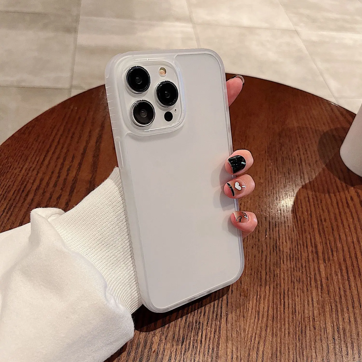 جراب هاتف شفاف شفاف ، ضد للصدمات ، نحيف ، غطاء جلد حريري ، نحيف للغاية ، غير لامع ، صلب ، كمبيوتر شخصي ، iPhone 15 ، 14 Plus ، 13 ، 12 ، 11 Pro Max