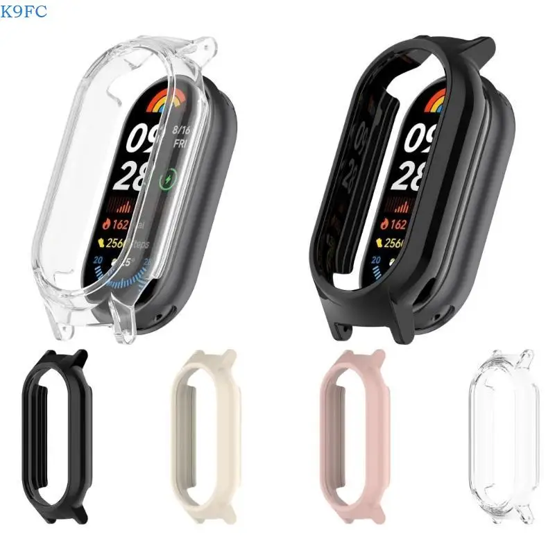 K9FC Dustproof Shell with 12mm Strap Smartband Case Cover for Band 9 Scratchproof Housing Shell Half Coverage