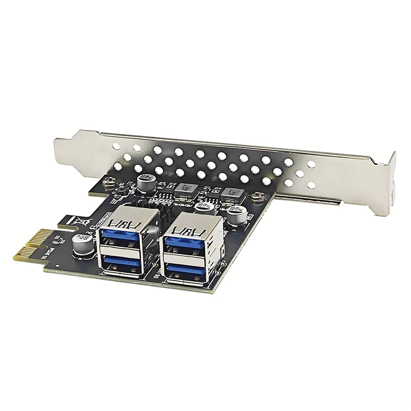 USB 3.0 PCIE Adapter Multiplier Hub USB3 Controller 5Gbps USB3.2 Gen1 PCI-E Card Board 4 Port USB3.0 PCI Express X1 Add on Cards