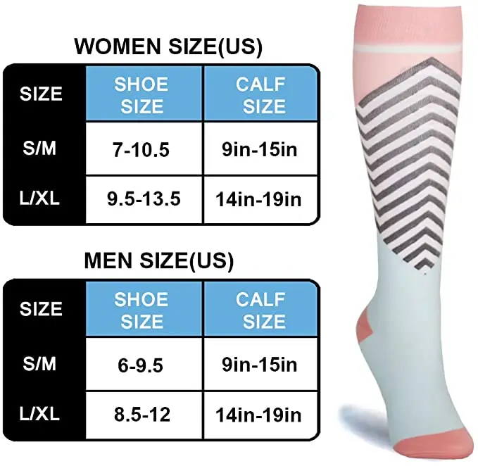 Men Women Compression Socks Medical Varicose Veins Pregnancy Nursing Athletic Football Soccer Stockings 20-30 Mmhg Sport Socks