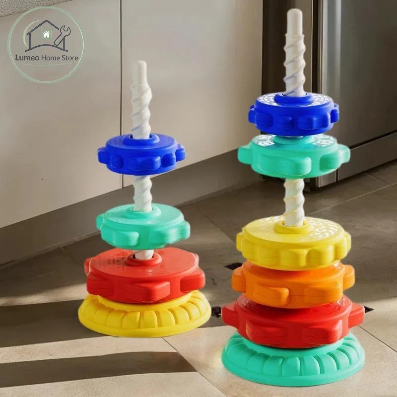 Montessori Rotating Rainbow Tower Family Interactive Hand-Eye Coordination & Cognitive Training Creative Gift For Children