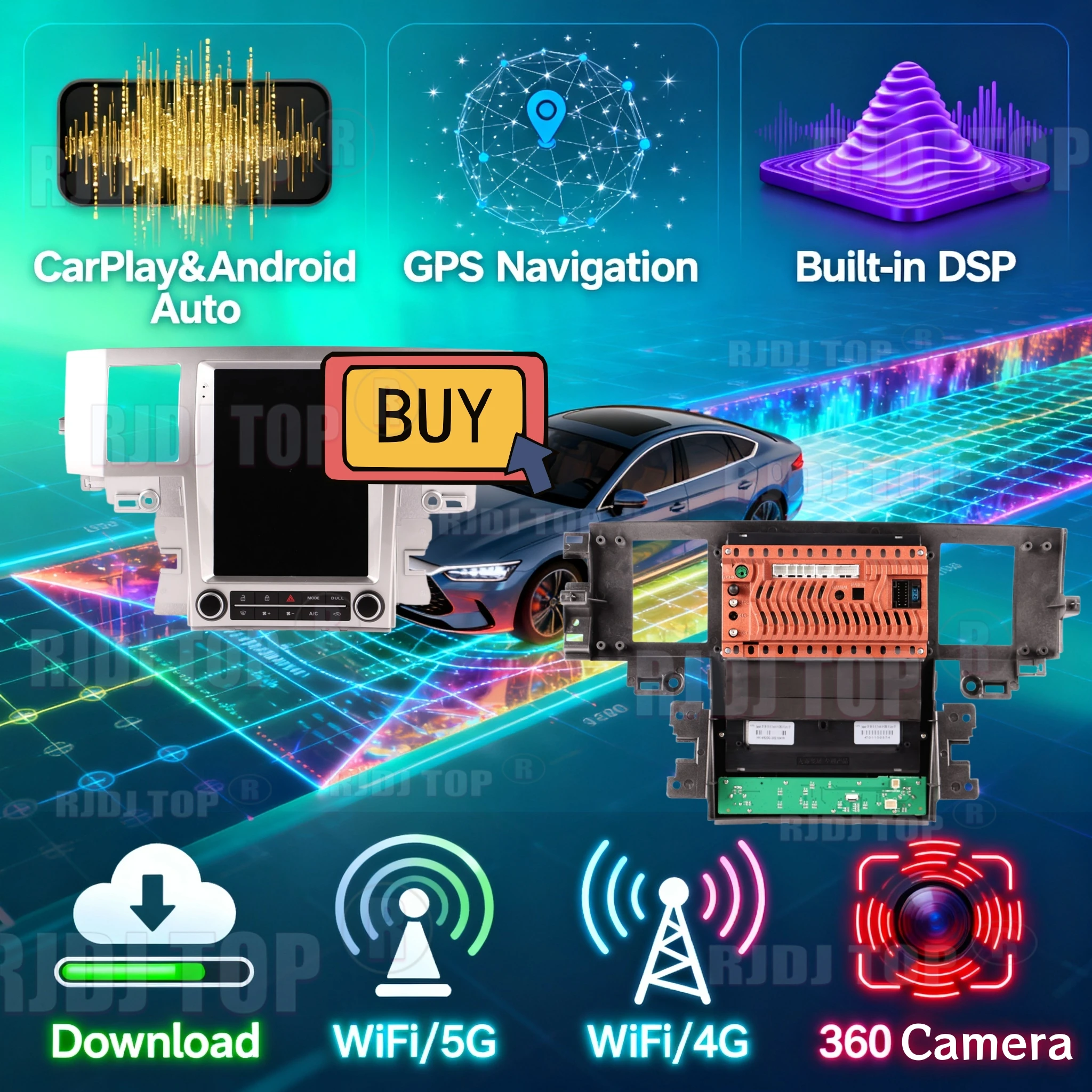 

For Jaguar XF 2004-2015 Android Auto Car Radio Car Carplay GPS Navigation Auto Stereo Receiver Multimedia Player Head Unit DSP