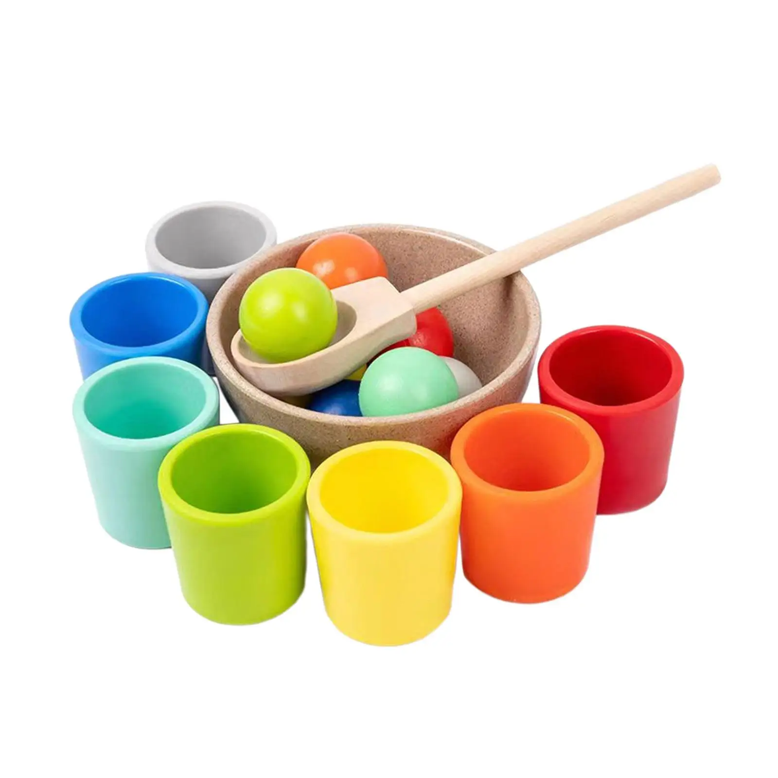 

Игрушки для сортировки по цвету, набор игрушек Монтессори, обучающая игра, портативная подходящая игра