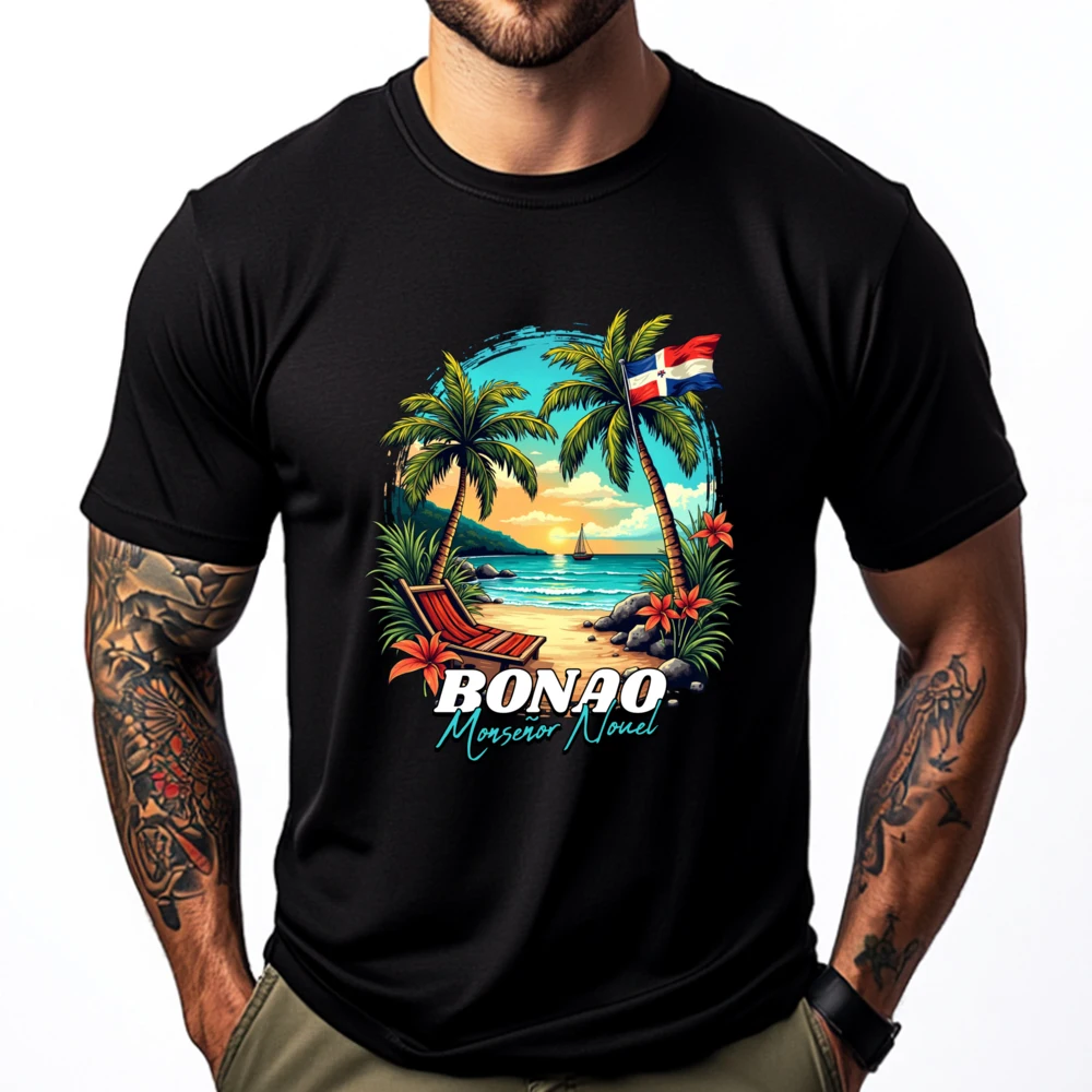 

Bonao Vacation Dominican Republic Beach Trip Travel Camisas Basicas Hombre Custom T Shirt Memorial Day