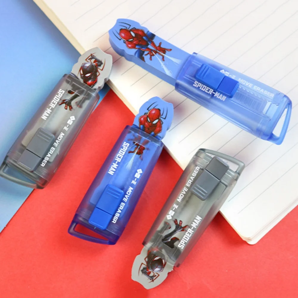 Genuine Marvel Superhero Series Push-Pull Eraser Spider-Man Portable Sketching Stationery Eraser For Daily Office Study Supplies