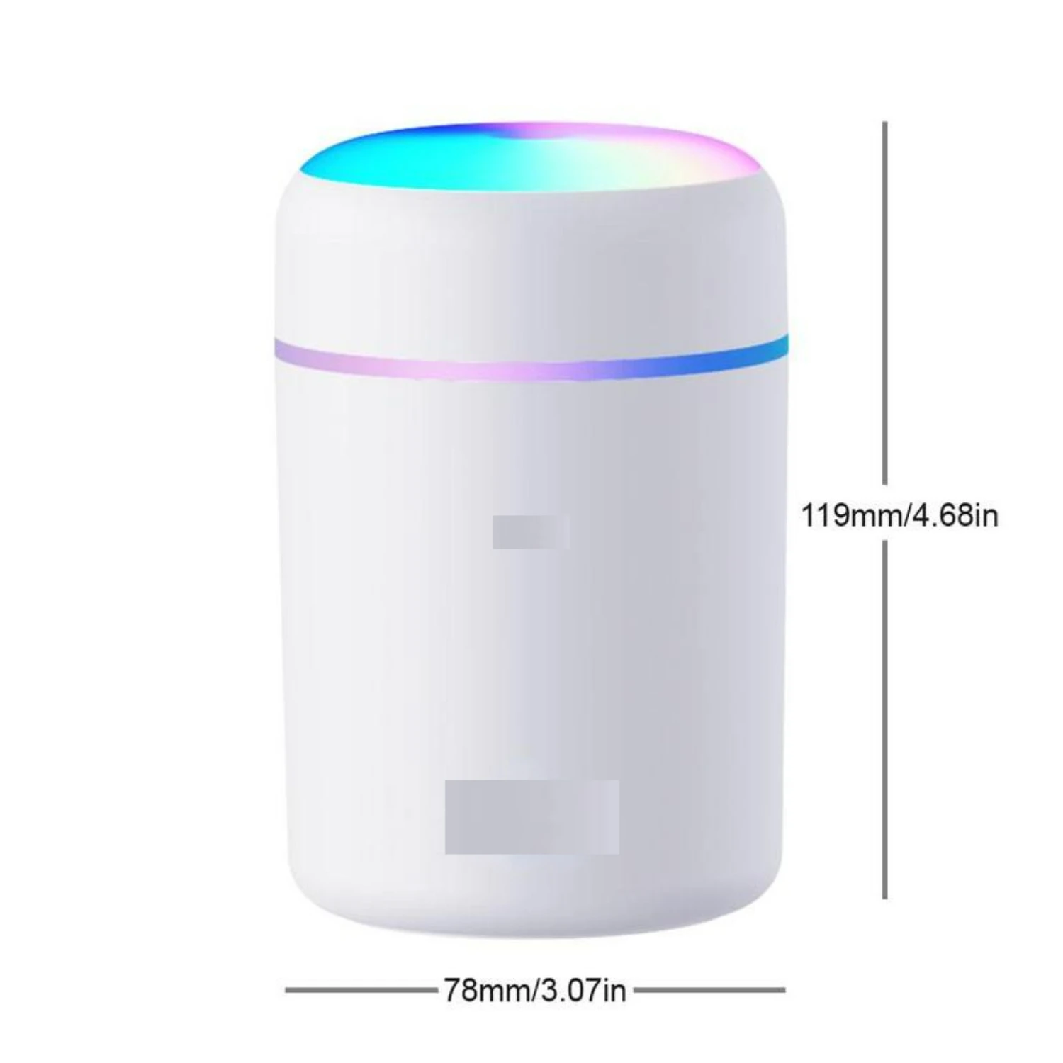 Colorful Portable Mini Desktop USB Powered Humidifier with 300ml Capacity for Car, Bedroom, and Office - Multi-functional Light