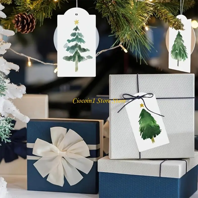 A3PC 20 PCS / Set Christmas Tree Bagels Gift Cadeau Noël Tagged pour les vacances