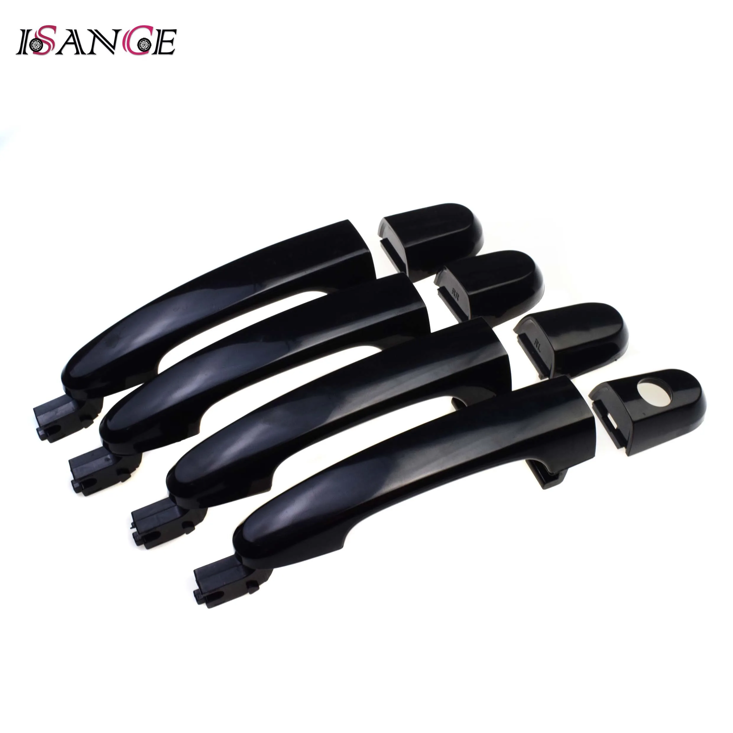 8pcs For Kia Sportage 2.0L 2.7L 2005 2006 2007 2008 2009 2010 Exterior & Interior Door Handle Front Rear Left Right Black Chrome