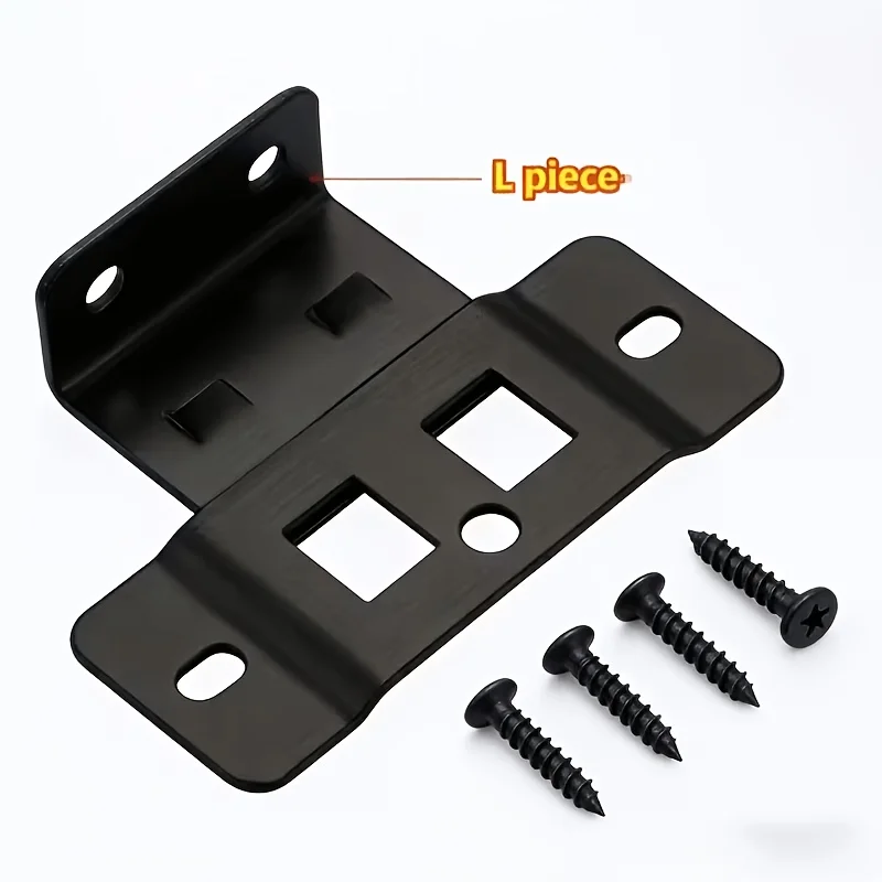 4 Pair Metal Fixing Buckle Two in One Insert Furniture Laminate L Shaped 90 Degree Connector Bracket Hardware Easy Install Home