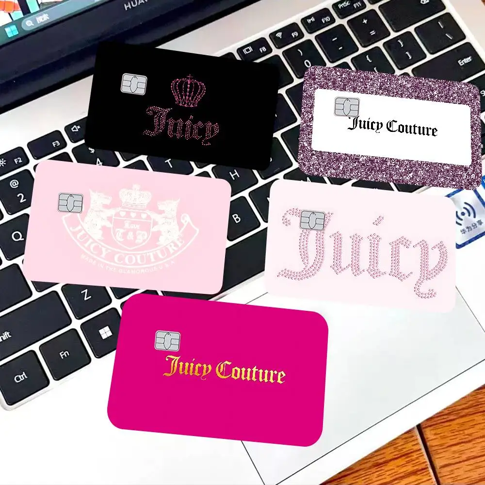 Perfumes J-Juicy C-CoutureS-S Anmie, película adhesiva, cubierta de piel para tarjeta de crédito, tarjeta bancaria de débito frontal