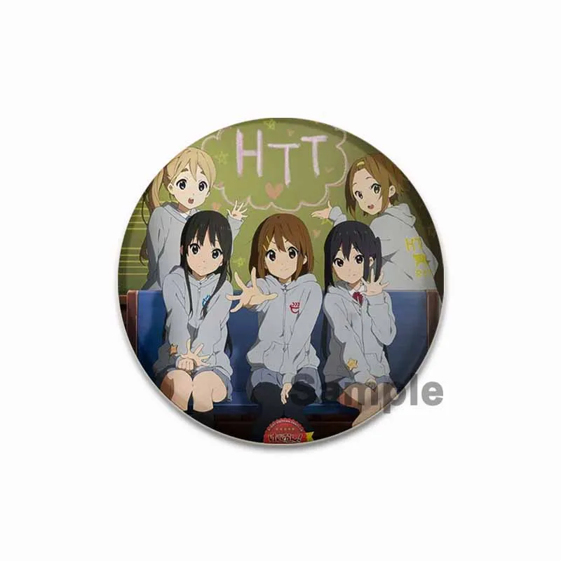 Anime K-ON Brooches Hirasawa Yui Akiyama Mio Cosplay Cartoon Badge Bags Breastpin for Backpacks Clothing Jewelry Handmade Pins