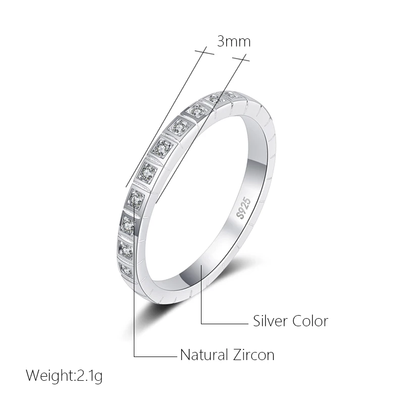 Kinel New 2023 Minimalist Thin Rings for Women Wedding Brilliant Cubic Zircon High Quality Versatile Female Finger Ring Jewelry